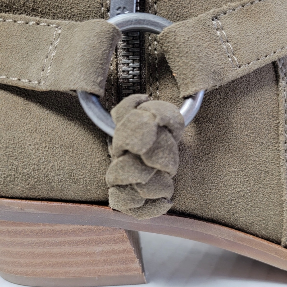 Lucky Brand Booties Women Ankle Boots SZ 6 Enitha Shoes Suede - Picture 13 of 16